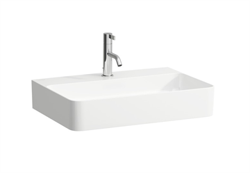Laufen VAL Porcelæn håndvask, hvid 60 x 42 cm med LCC, - uden overløb